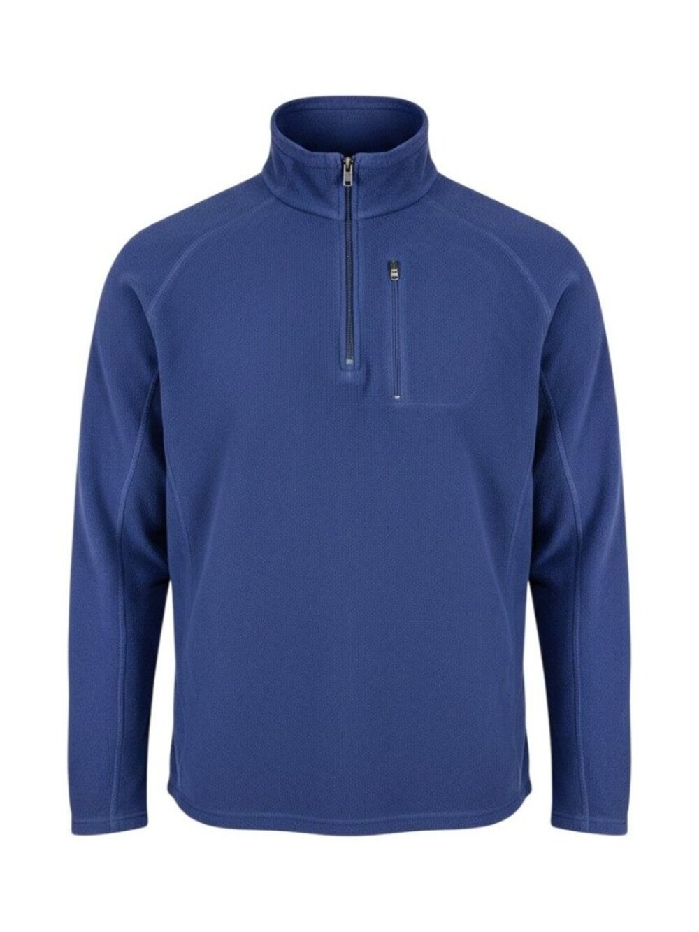 L.L. Bean Mens Blue Quarter-Zip Fleece Pullover XL Tall